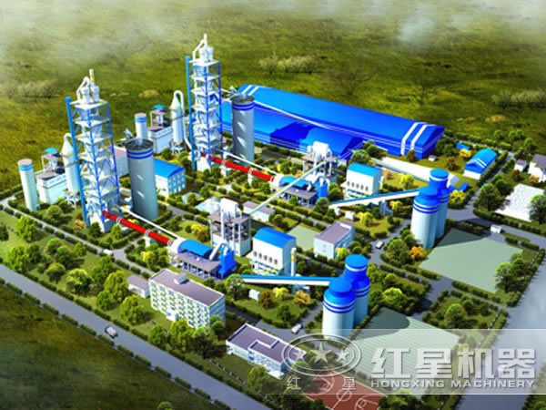 規范化布局的水泥生產廠